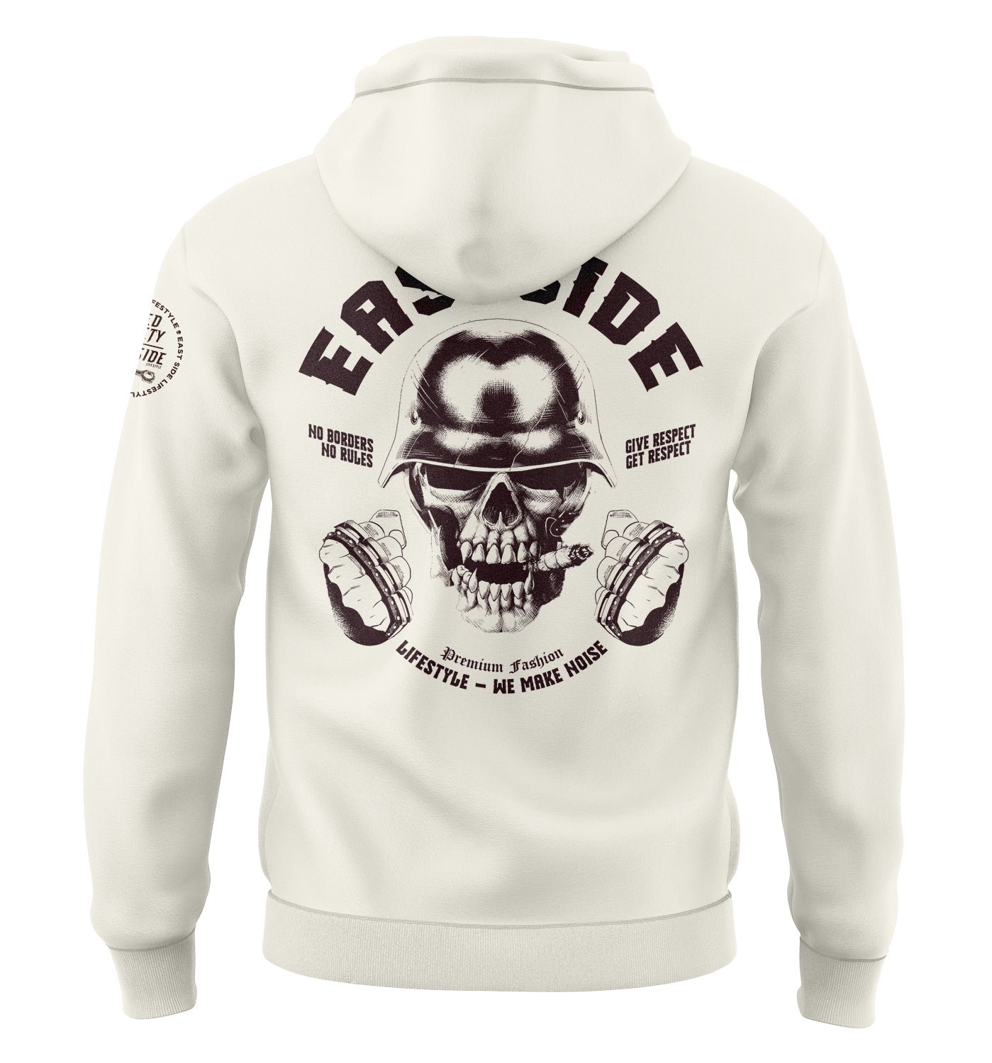 Biker Hoodie - East Side Skull
