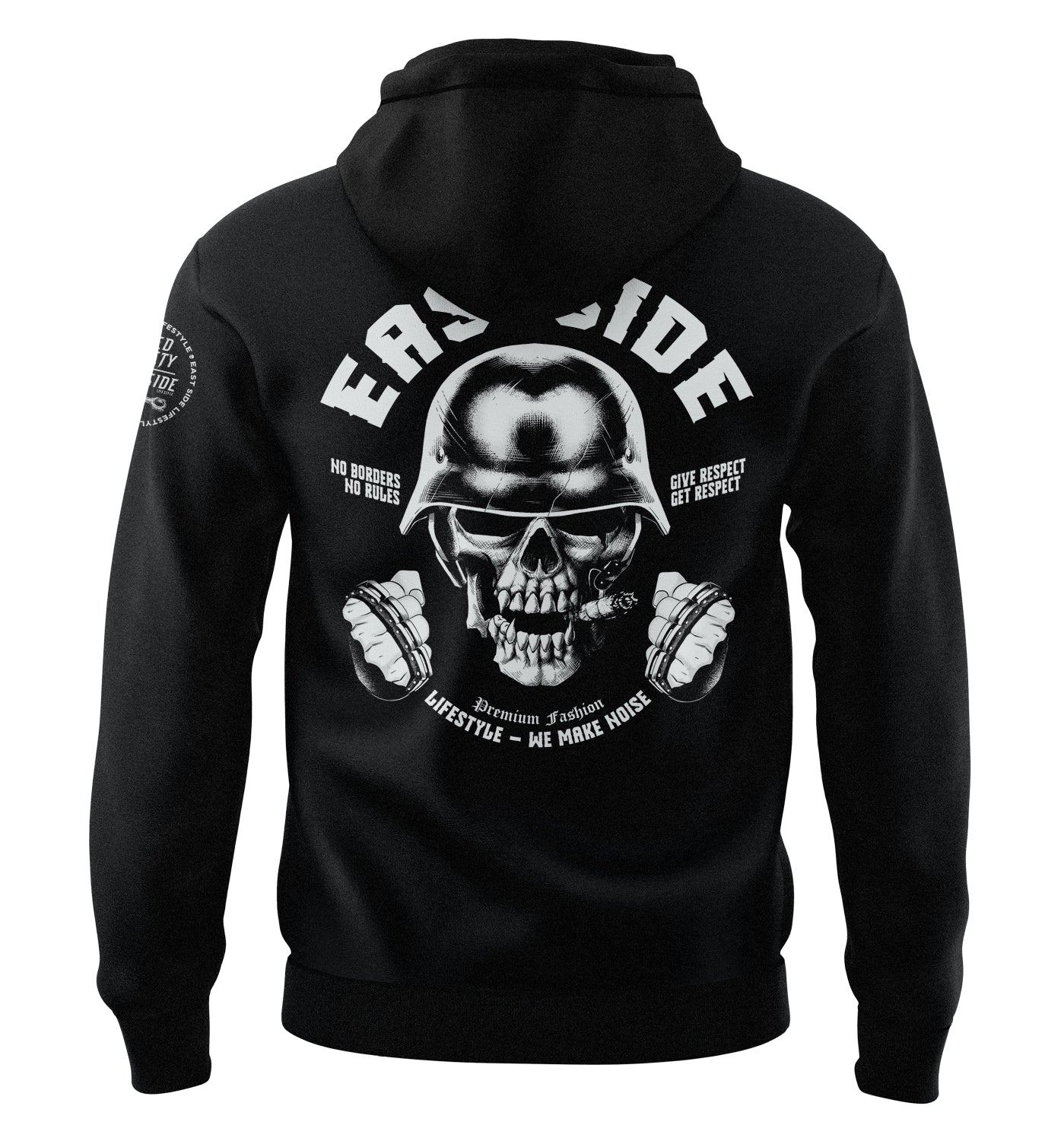 Biker Hoodie Schwarz