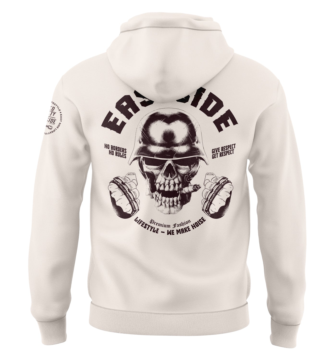 Biker Hoodie Mandel White