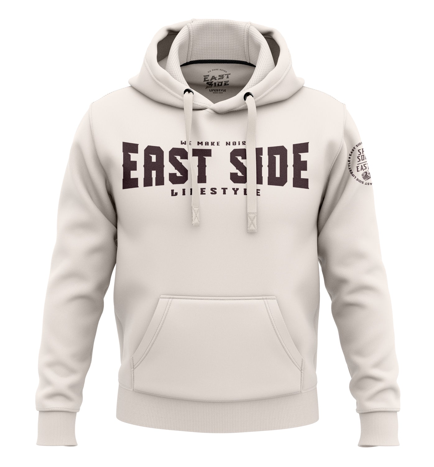 Biker Hoodie Mandel White