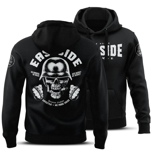 Biker Hoodie Schwarz